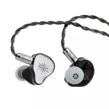 Гибридные наушники HiFi Linsoul Kiwi Ears KE4 с мембранной структурой. Оснащены двумя индивидуальными динамическими диафрагмами диаметром 10 мм и одной сбалансированной диафрагмой Knowles.