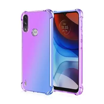 Гибридный цветной чехол из ТПУ с защитой от царапин для Motorola Moto E7 G8 G9 Power G 5g Stylus Play Edge Fast One Fuslon Plus, сумка для телефона for MOTO Edge чёрный/золотой