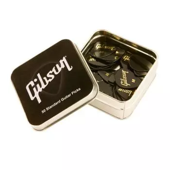 Gibson Can Case Tear Drop набор из 50 медиаторов APRGG50-74XH GG-74XH сверхтяжелый чёрный