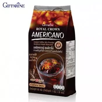 Giffarine Royal Crown Americano Сухая смесь для растворимого кофе (Арабика смешанная Робуста) 3 г x 30 пакетиков 41218 3 g x 30 Sachets