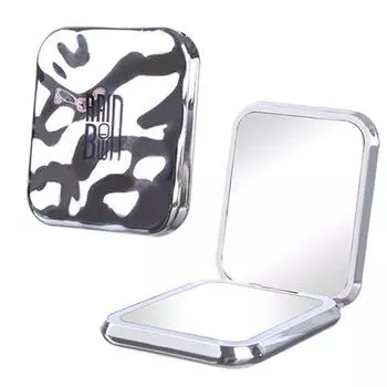 Gift Double Sided LED Makeup Mirror Plating Dimmable Travel Cosmetic Mirrors Mini Hand-held Pocket Mirror with Light Dormitory