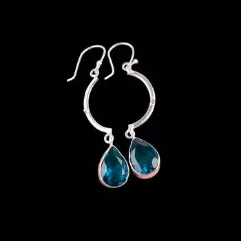 Gift For Her Apatite Gemstone 925 Sterling Silver Jewelry Handmade Earrings2.60 EE-43-12