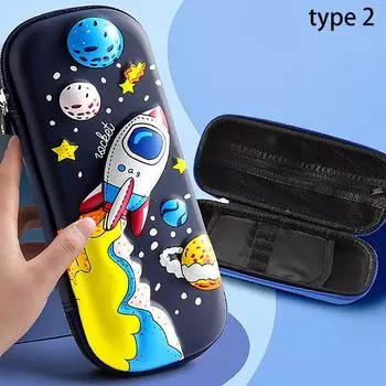 Gift for School Kids Stress Relief Squeeze Toy Fidget Toys 3D Pencil Case Cartoon Push Bubble type 2
