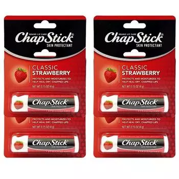 Гигиеническая помада Classic Strawberry, 4 г, 4 упаковки