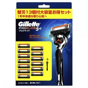Gillette Gillette Progressive Flex Ball Ручная бритва для бритья Корпус + 13 сменных лезвий