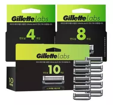 Gillette Labs Deep Cleansing Bar Razor Blade [4 упаковки/8 упаковок/10 упаковок], популярная корейская мужская косметика Deep cleansing bar razor blades 4pcs