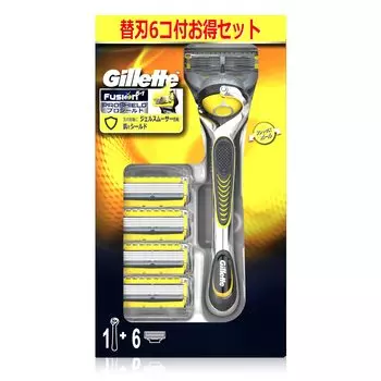 Gillette Proshield 5B holder with 6 replacement blades