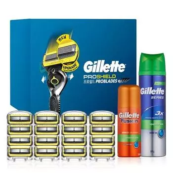 Gillette ProShield Razor Blade + Series Gel + Fusion Hydra Gel 3 типа, корейское бритвенное лезвие
