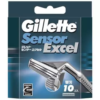 Gillette Sensor Excel Single Item 10 сменных лезвий для бритья Бритва 10 сменных лезвий для мужчин