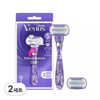 Gillette Venus Swirl Женская бритва Ручка 1 шт + лезвие 2 шт, 2 набора, корейское лезвие бритвы