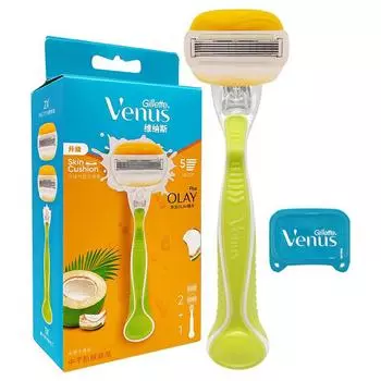 Gillette Venus Женская бритва с ароматом кокоса и воздушной подушкой для ухода за кожей
