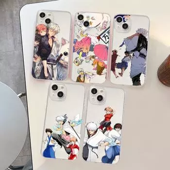 Gin Tama Phone Case For iPhone 15 13 14 Pro Max XS XR 12 11 Pro 13 Mini 6 7 8 Plus Soft Clear Back Cover iPhone 11pro max