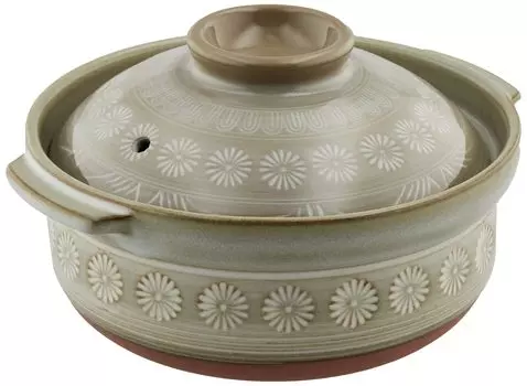 Ginpo Pottery Banko Ware Глиняный горшок Серый Очень глубокий горшок №. 6 Ханамишима 21681 серый