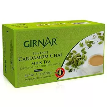Girnar растворимый чай/премикс для чая с кардамоном, 10 пакетиков в упаковке