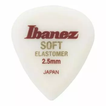 Гитарный медиатор IBANEZ ELJ1ST25 SOFT из эластомера x 10 шт. 2,5 мм