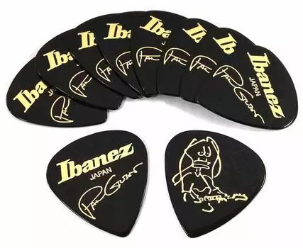 Гитарный медиатор IBANEZ Paul Gilbert Pick x 10 шт. 1000PG-BK