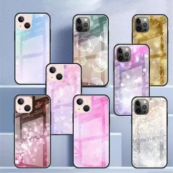 Стеклянный чехол для Apple iPhone 14 13 11 12 Pro 7 XR X XS Max 8 6 6s Plus SE 2022 13Pro закаленный телефон Tampa Gold Bronzing iPhone 7Plus(8 Plus)