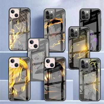Glass Case For Apple iPhone 14 13 11 12 Pro 7 XR X XS Max 8 6 6s Plus SE 2022 13Pro Phone Tampa Japan Anime Tokyo Revengers iPhone 7Plus(8 Plus)