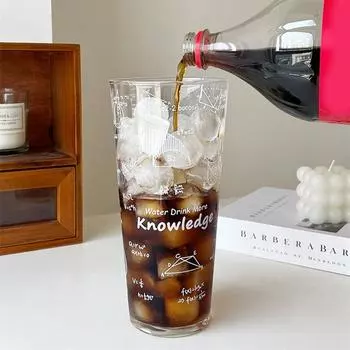 Glass High Capacity Exquisite Workmanship Very Practical Sippy Cup Hot Water Cup Straw Easy To Use Classic Design Water Cup