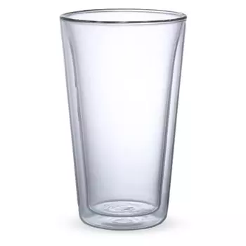 Glass Highball Cup with Double Structure Function 370cc No754110 J-kitchens Heat-resistant 85xH142mm