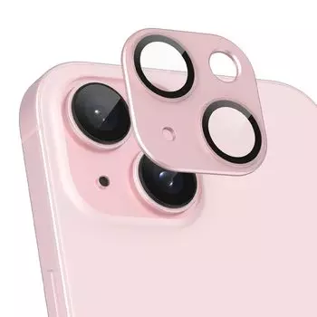 Glass Samurai iPhone 15 iPhone 15 Plus Camera Film Metal Aluminum Alloy Protective Film Pink OVER s 386-388-mc-pk