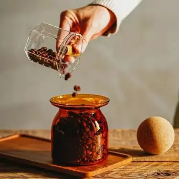Glass Storage Jar Flower Tea Seal Tea Jar Miscellaneous Grains Kitchen Supplies Small Bottles for Storage