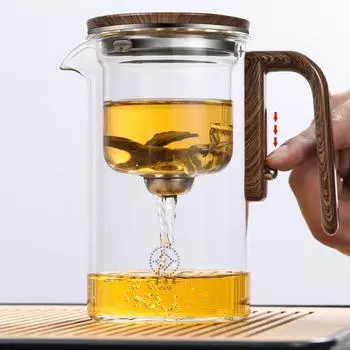 Glass Tea Pot One-Key Filter Teapot With Glass Liner Large Capacity Borosilicate Teapot Tea Maker Perfect Present For Family