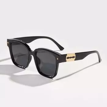 Glasses 95156 Autumn Square Rivets Tortoiseshell Frame Sunglasses Women, Sunglasses Men