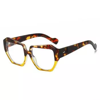 Glasses Men S Large Thick Frame Anti-Blue Light Anti-Fatigue Reading Glasses Women White film anti-blue light
