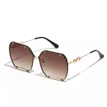Glasses Punk Chain Rivet Sunglasses Men S Metal Large Frame Square Shade Sunglasses Women S