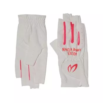 gloves for both Golf x Pink SS [Master Bunny] Women s (logo print, hands) / / 758-4185302 030_White (17~18cm)