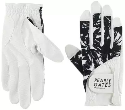 Gloves for Both Hands Water Quick UV Golf Gloves Botanical SS [Pearly Gates] Women s (Botanical Pattern, Absorbent, Drying, Protection) / /