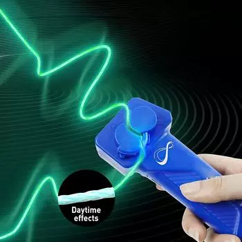 Glow-in-the-Dark Rope Launcher Fun Electric Toys Decompression Rope Handheld Adjustable Speed Glow-in-the-Dark Rope Toys синий