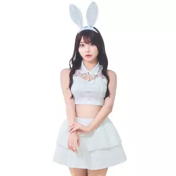GLOWHOLIC Cosplay Halloween White Separate Bunny White [Clear Stone] Women s