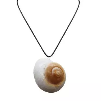 Glowing Seashells Pendant Necklace with Adjustable Rope Chain for Night Parties and Outdoor Event Trendy Women чёрный