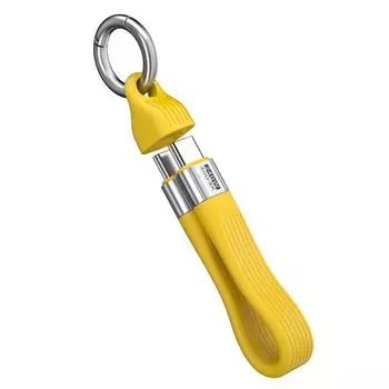 GLOWZEN usb c cable short type-c 13CM 240W fast charging 40Gbps data transmission 8K Convenient to carry With key ring connector cover yellow