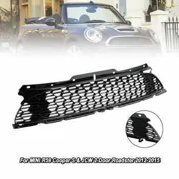 Глянцевая черная решетка переднего бампера подходит для Mini R55 R56 R57 R58 R59 Cooper S & JCW