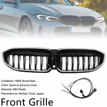 Глянцевая черная решетка радиатора 51138072085 подходит для BMW 3 серии G20 2019-2022