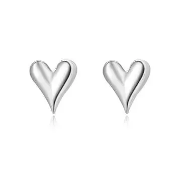 Глянцевые маленькие серьги Love, мини-серьги в форме сердца, милые, изысканные, темпераментные студенческие серьги для женщин