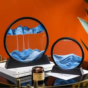Глубоководный движущийся песок, художественный орнамент, 3D зыбучий песок, картина, новые жидкие песочные часы, домашний декор