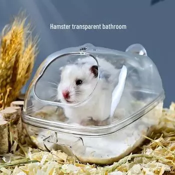 Гнездо для хомяка двойного назначения: Ванна с песком и защитой от брызг мочи Four-legged bathroom темно-зеленого