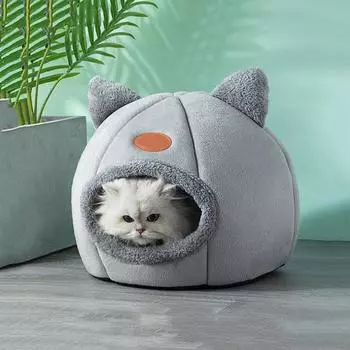 Гнездо для кошек, устойчивое к холоду и теплу, гнездо для домашних животных, для больших и маленьких бродячих кошек, полностью закрытое, удобное и просторное гнездо для кошек M 33x33x33cm