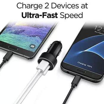 Гнездо прикуривателя, двойной USB-адаптер для автомобильного зарядного устройства на 2 порта, 3,1 А, сверхбыстрая зарядка, алюминиевый сплав, 17,5 Вт, вольтметр, ЖК-дисплей серебряный