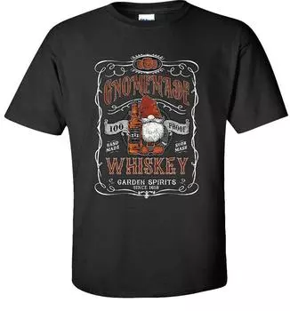 Футболка унисекс с принтом Gnome Gnomemade Whiskey Funny Gnomes S
