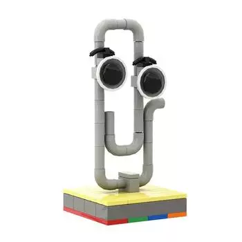 Gobricks Clippy The Age Revealer World Model Bricks Building Block Set Educational Toys for Kid Birthday Gift Juguetes