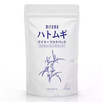 Год MITOMO SKINCARE Легко попробовать Coix barley beauty sheet effect в Японии Увлажняющая тканевая маска Уход за кожей изнутри и снаружи