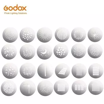 Godox Gobo Set SA-09 001 002 003 004 Комплект для SA17 SA-P S30 S60 SL150II VL150 VL200 VL300 SL200II Регулируемый светильник Bowens Mount