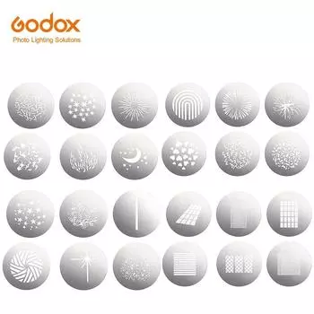Godox Gobo Set SA-09 001 002 003 004 Комплект для SA17 SA-P S30 S60 SL150II VL150 VL200 VL300 SL200II Регулируемый светильник Bowens Mount SA-09-004