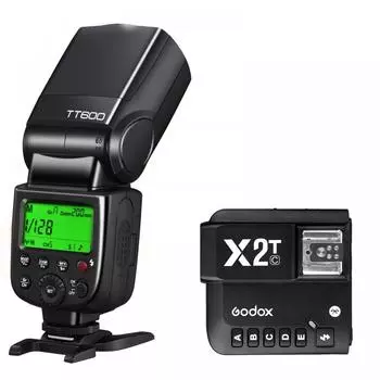 [Godox Tt600+x2t C Canon Regular Agent] Передатчик вспышки Godox для камеры Беспроводная скорость срабатывания вспышки