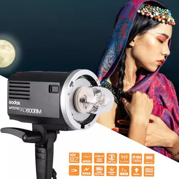 Godox WITSTRO AD600BM 600WS GN87 HSS 1/8000 с уличная вспышка-стробоскоп 2,4G беспроводная система X с US Plug